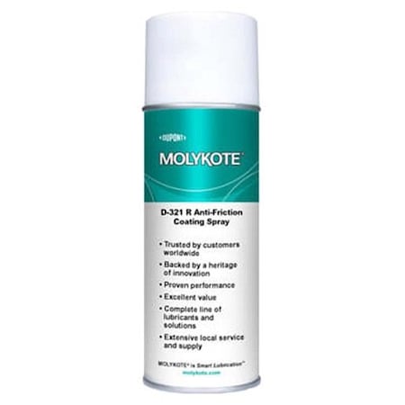 Molykote Coating, Dry Film, Anti-Friction, Black MOLYKOTE D-321-R 400ML AEROSOL CAN